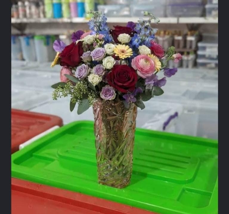 Portable Golden flower vases