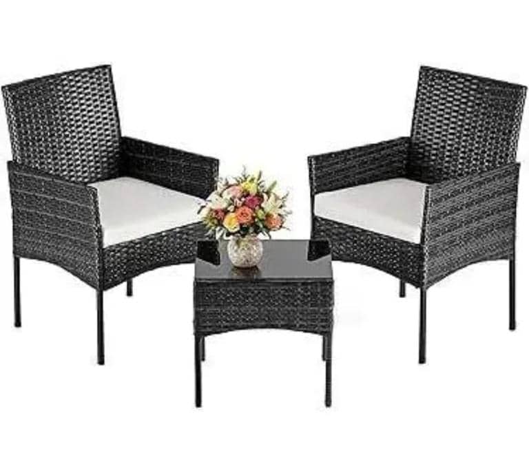 3 Piece Rattan chairs and table set