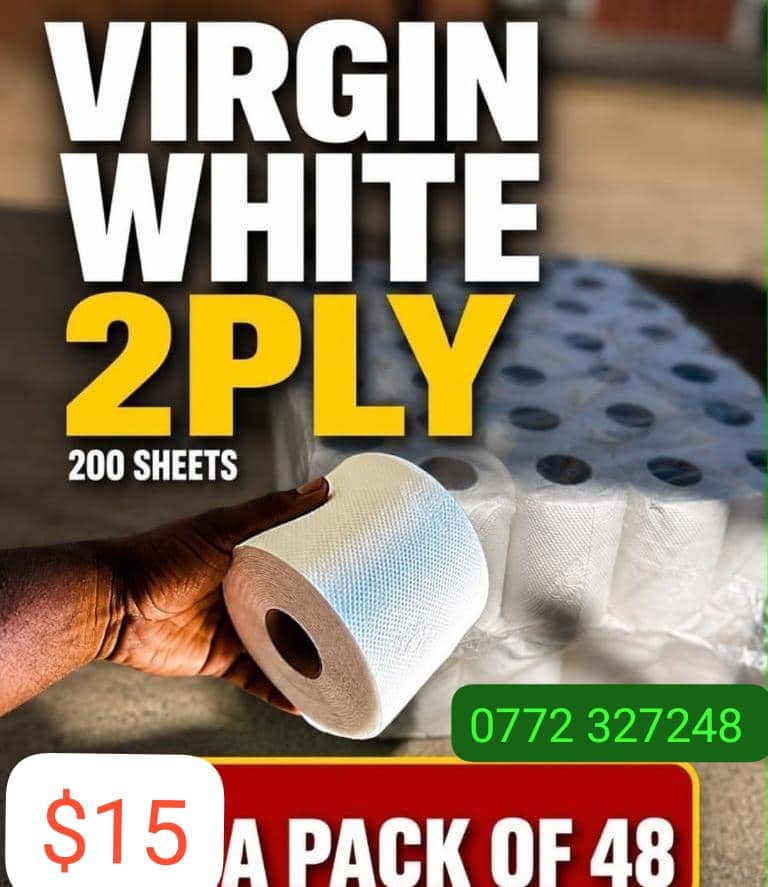 2 ply Virgin white Tissue Rolls pack of 48