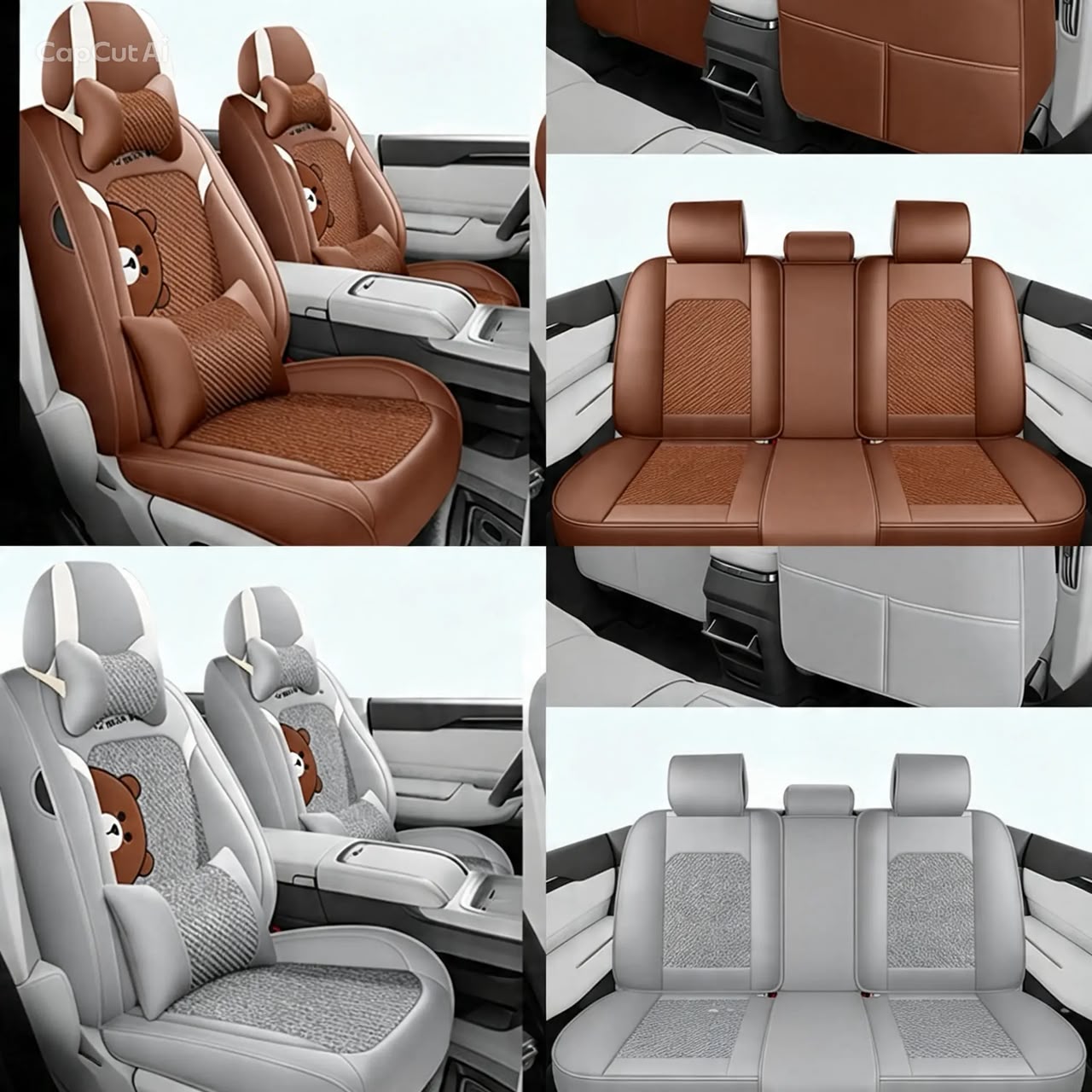 Car seat set with head rests,cushions,seat covers
